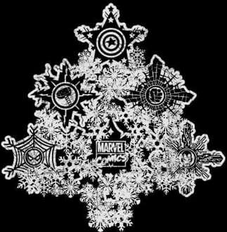 Marvel Shields Snowflakes dames Christmas trui - Zwart - 3XL