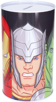 Marvel Spaarpot blik van Avengers - kinderen - 10 x 17 cm - metaal Multi