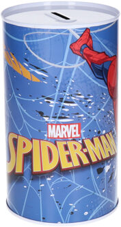Marvel Spaarpot blik van Spiderman - kinderen - 10 x 17 cm - metaal
