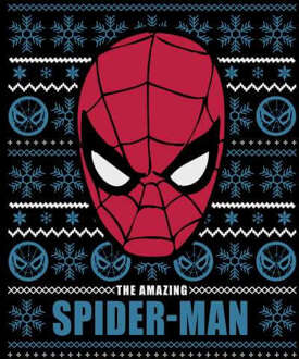 Marvel Spider-Man dames kersttrui - Zwart - 4XL - Zwart