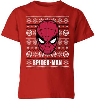 Marvel Spider-Man kinder Christmas t-shirt - Rood - 98/104 (3-4 jaar) - XS