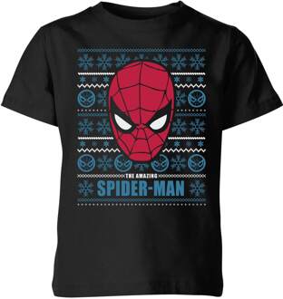 Marvel Spider-Man kinder Christmas t-shirt - Zwart - 110/116 (5-6 jaar)