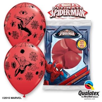 Marvel Spiderman thema ballonnen 6x stuks
