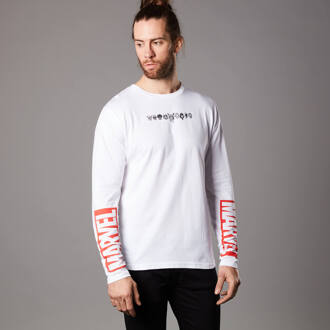 Marvel Team Unisex Long Sleeve T-Shirt - White - M Wit
