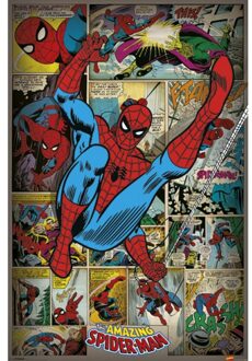 Marvel The amazing Spiderman poster retro 61 x91,5 cm - Posters Multikleur