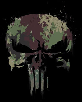 Marvel The Punisher Camo Skull dames t-shirt - Zwart - 3XL - Zwart