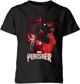 Marvel The Punisher kinder t-shirt - Zwart - 110/116 (5-6 jaar) - Zwart - S
