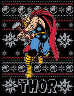 Marvel Thor dames kersttrui - Zwart - 3XL