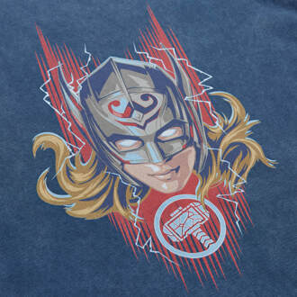 Marvel Thor - Love and Thunder Mighty Thor Dames T-Shirt Dress - Navy Acid Wash - XS