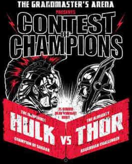 Marvel Thor Ragnarok Champions Poster T-shirt - Zwart - 4XL