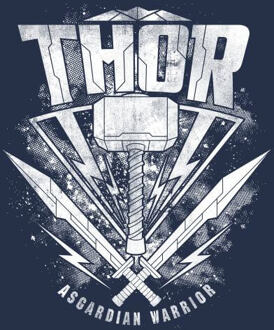 Marvel Thor Ragnarok Hammer Dames T-shirt - Navy - M Blauw