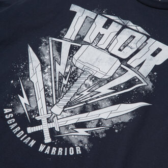 Marvel Thor Ragnarok Hammer T-shirt - Navy - S Blauw