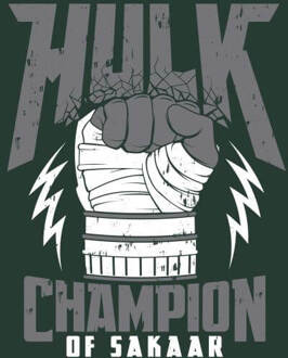 Marvel Thor Ragnarok Hulk Champion Dames T-shirt - Donkergroen - M