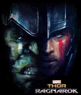 Marvel Thor Ragnarok Split Face T-shirt - Zwart - 3XL