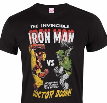 Marvel Unisex volwassen Iron Man vs Doom T-Shirt (Zwart) - XL
