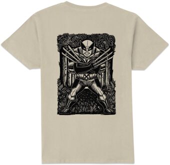 Marvel Wolverine Linocut Unisex T-Shirt - Cream - S Crème