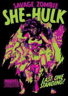 Marvel Zombies Savage Zombie She-Hulk Unisex T-Shirt - Black - XXL Zwart