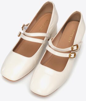 Mary Jane pumps voor dames met verstelbare bandjes, crème