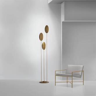 Masai LED vloerlamp 927 3-lamps brons brons geborsteld