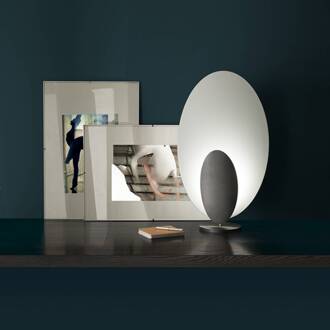 Masai tafellamp 927 hoogte 49cm wit/ijzer wit, geborsteld ijzer