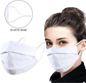 Mascarilla Cotton Breathable Washable Mask Anti-dust Reusable Mouth Face Masks Cover White Earloops 3d Face Cover Masque