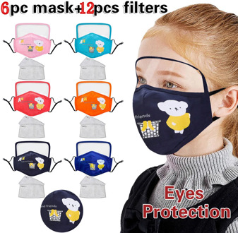 Mascarilla Facemask Scarf 2020 Kid Facemask with Eyes Shield Reusable Cartoon Dustproof PM2.5 Respirator Cover Maske mascarar 9