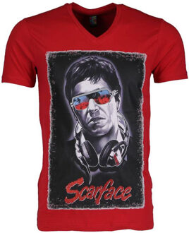 Mascherano T-shirt - Scarface - Rood - Maat: XXL