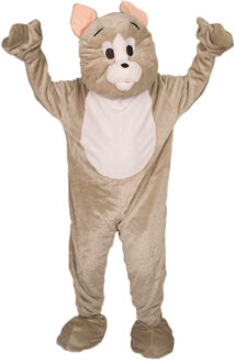 Mascotte Kostuum Kat Big Pluche Zilver - Grijs