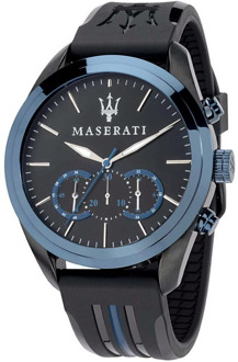 Maserati heren horloge Traguardo chronograaf met blauwe wijzerplaat
