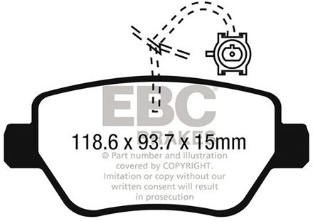 Maserati Remblokkenset Yellowstuff DP42258R