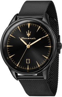 Maserati Tradizione Mesh Datum Horloge Roestvrij Staal Maserati , Black , Heren - ONE Size