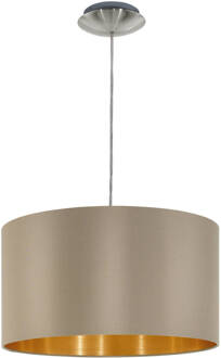 Maserlo Hanglamp - E27 - Ø 38 cm - Grijs/Taupe, Goud