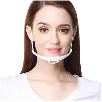 Mask 10 PCS Work Wear Unisex Anti-fog anti-slobber Transparent Plastic Chef Kitchen Service Masks washable reusable face mask