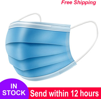 Mask Disposable Non Wove 3 Layer Ply Filter Mask Mouth Face Mask Breathable Earloops Masks mascherine mascarilla