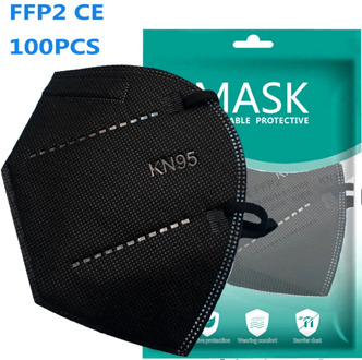 Mask FFP2 Black Protective mascarillas 6 Layers Mascarilla kn95 filter mask ffpp2 masks FPP2 ffp2mask Face Mask Mouth