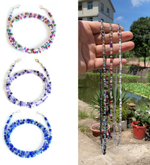 Mask For Face Fashion Mask Necklace Face Mask Lanyard Mask Chain Holder Mask Cord Crochet Kids Adult Gifts Two Hooks Organizer