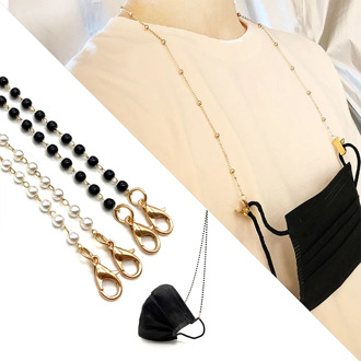 Mask Hanging Rope Hooks Face Mask Beaded Lanyard Handy Safety Masks Storage Rest Ear Holder Rope Hanging Mascarillas Adjustable