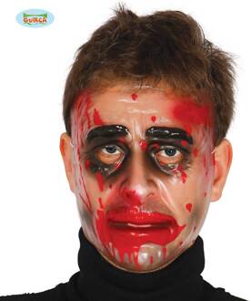 Masker Bloed Horror Man Rood - Zalm, Wit - Transparant