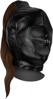 Masker met Bruine Paardenstaart - Zwart