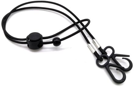 Masker Opknoping Touw Gezichtsmasker Lanyard Masker Lanyard Houder Verstelbare Traceless Oor Opknoping Touw Met Twee Haken Masker Accessoires zwart