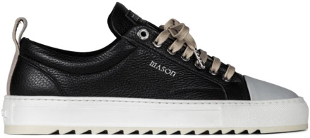 Mason Garments Zwarte Leren Astro Sneakers Mason Garments , Black , Heren - 41 EU