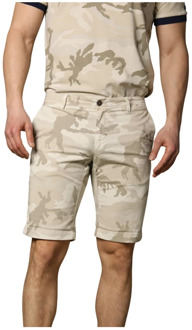 Mason's Camouflage Slim Fit Bermuda Shorts Mason's , Beige , Heren - 2Xl,Xl,L,M,S,Xs,3Xl