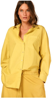 Mason's Gele Lange Mouw Popeline Shirt Lauren Mason's , Yellow , Dames - M,S,Xs,2Xs