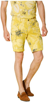 Mason's Heren Bloemen Cargo Bermuda Shorts Mason's , Yellow , Heren - 2Xl,Xl,L,M,S,Xs