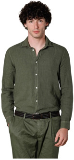 Mason's Heren linnen overhemd - Torino model Mason's , Green , Heren - 2Xl,Xl,M,S