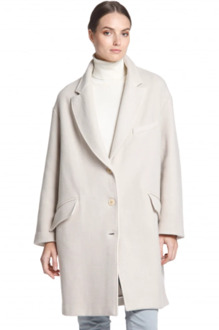 Mason's Oversized Isabel Coat in Mastic Mason's , White , Dames - Xs,2Xs