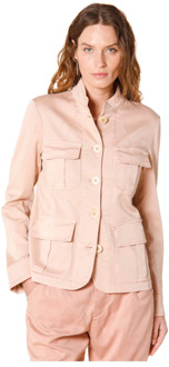 Mason's Roze Stretch Sweat Field Jacket Mason's , Pink , Dames - L,M,S,Xs
