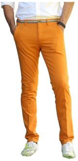 Mason's Slim Fit Chino Broek Mason's , Orange , Heren - L,S
