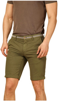 Mason's Slim Fit Groene Chino Bermuda Shorts Mason's , Green , Heren - 2Xl,Xl,L,M,S,Xs,3Xl