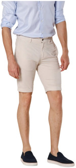 Mason's Stretch Gabardine Bermuda Shorts - Regular Fit Mason's , Beige , Heren - 2Xl,Xl,L,M,S,3Xl